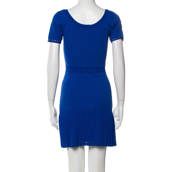 Sandro Blue  Scoop Neck mini Dress - Picture 3 of 3